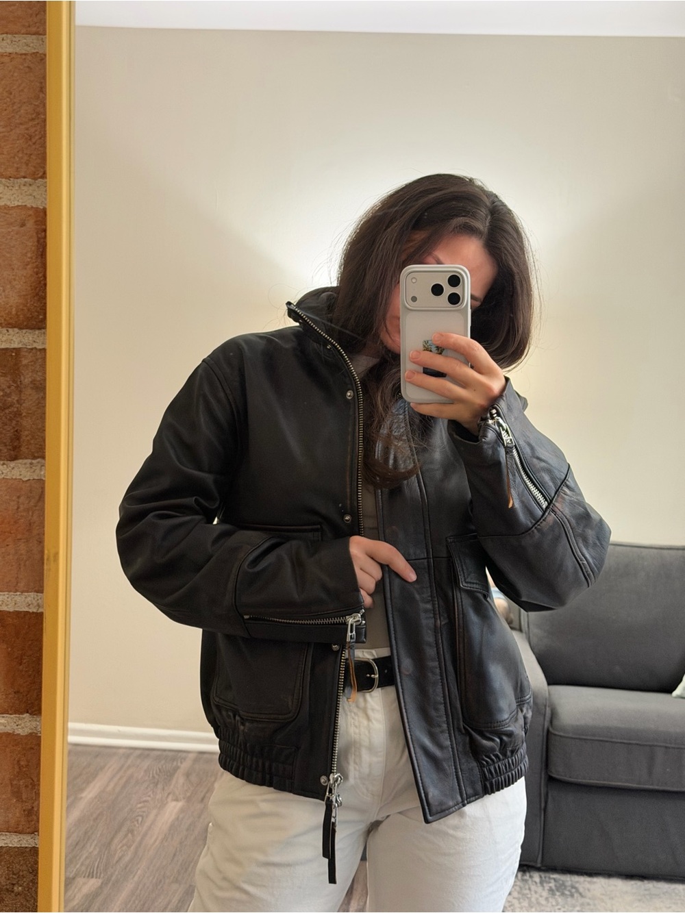 Zara 100% Leather Bomber Jacket Limited Edition 5479/061/800 - Picture 3 of 11
